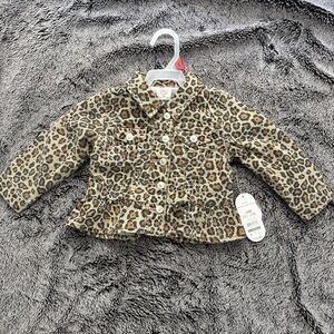 Leopard Print girls Jacket 18 months brown